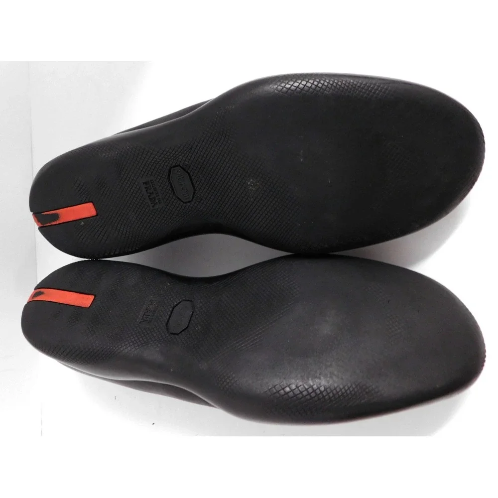 PRADA Silver Side Buckle Black Slip On Loafer - 11 US‎